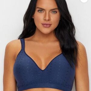 NWT Bali Comfort Revolution Wirefree Lined Comfort Bra 
Navy
36B